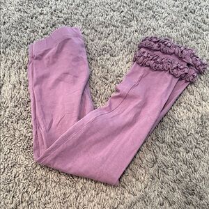 Ruffle Butts Lavender Leggings with Ruffled Hems